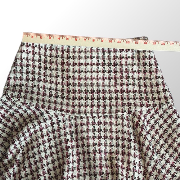 Anthropologie Maeve Bobbie Pink Plaid Flounced Mini Skirt in Size 6 - Picture 8 of 12